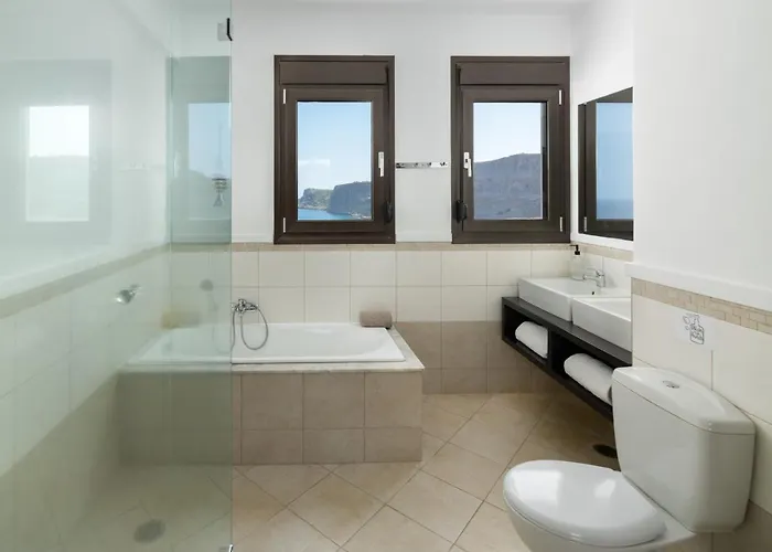 빌라 Athena With Private Pool And Seaview 린도스